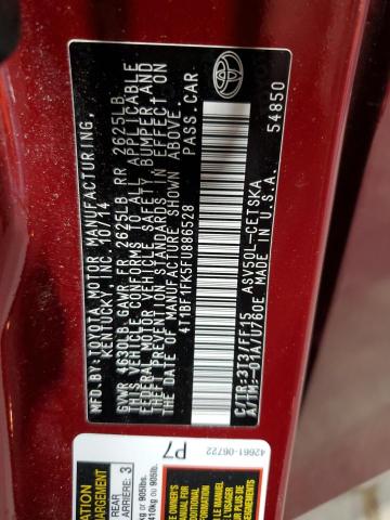 2015 TOYOTA CAMRY LE - 4T1BF1FK5FU886528