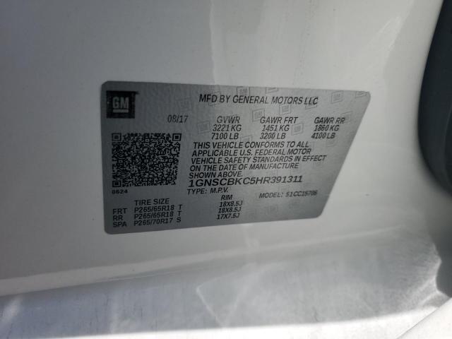 2017 CHEVROLET TAHOE C1500 LT 1GNSCBKC5HR391311
