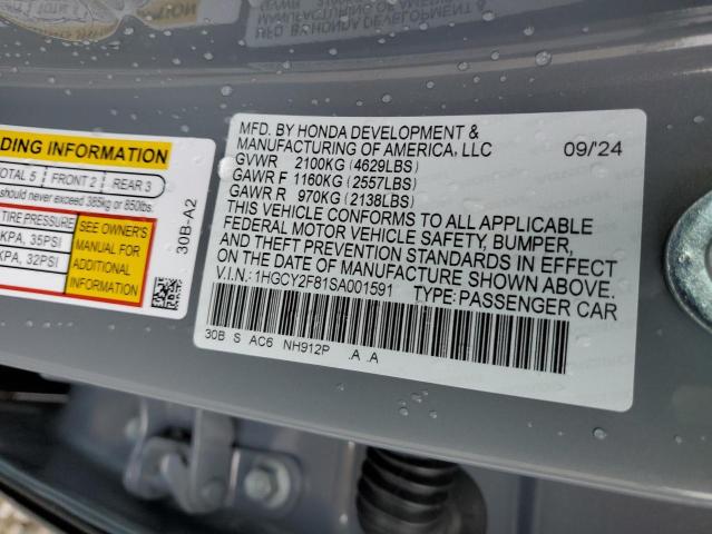 2025 HONDA ACCORD TOU - 1HGCY2F81SA001591