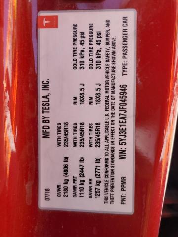 2018 TESLA MODEL 3 - 5YJ3E1EA7JF045946