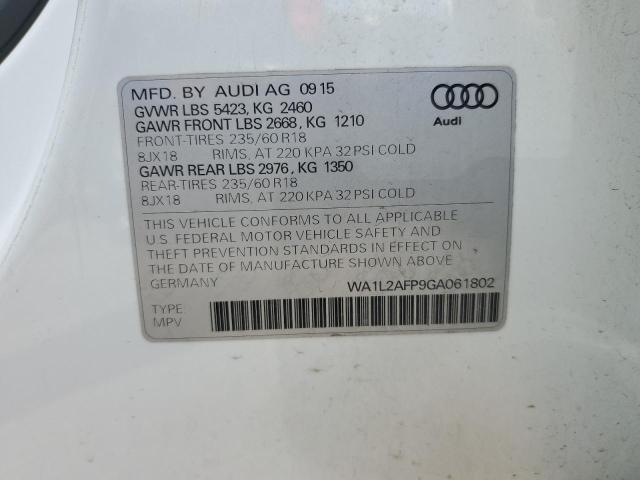 2016 AUDI Q5 PREMIUM - WA1L2AFP9GA061802