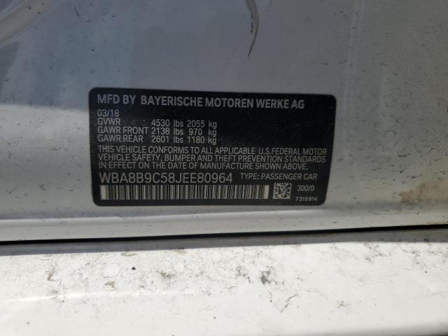 2018 BMW 330 I WBA8B9C58JEE80964