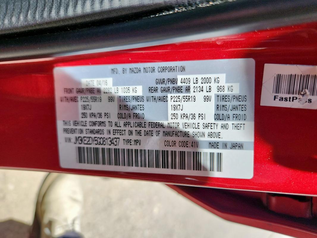 2016 MAZDA CX-5 GT JM3KE2DY5G0813437