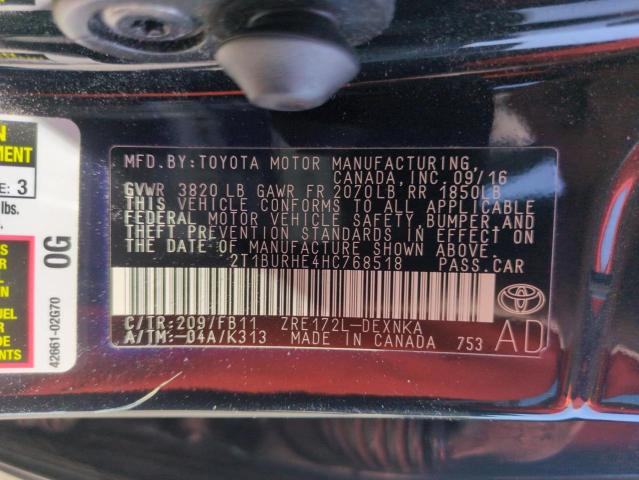 2017 TOYOTA COROLLA L - 2T1BURHE4HC768518