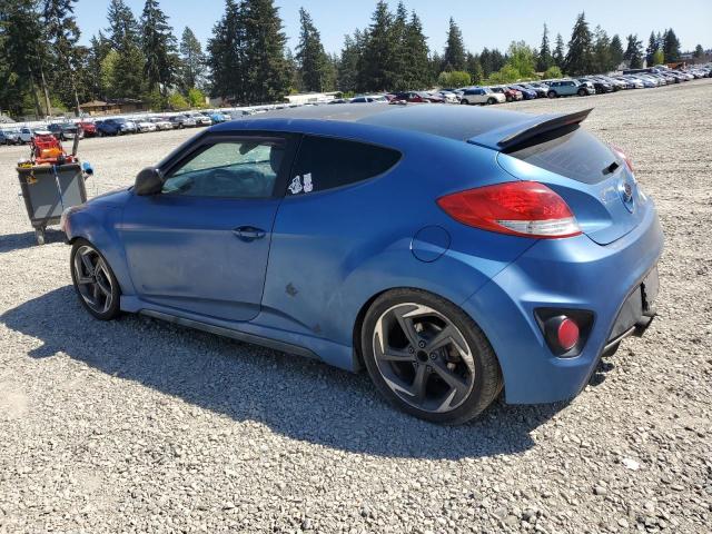 HYUNDAI VELOSTER T 2016 blue coupe 3d gas KMHTC6AE6GU250732 photo #3