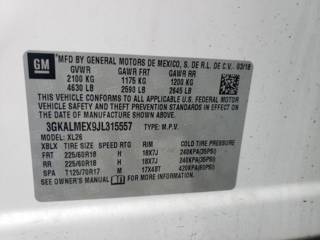 2018 GMC TERRAIN SLE 3GKALMEX9JL315557