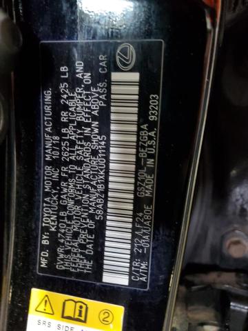 2019 LEXUS ES 350 - 58ABZ1B1XKU011145
