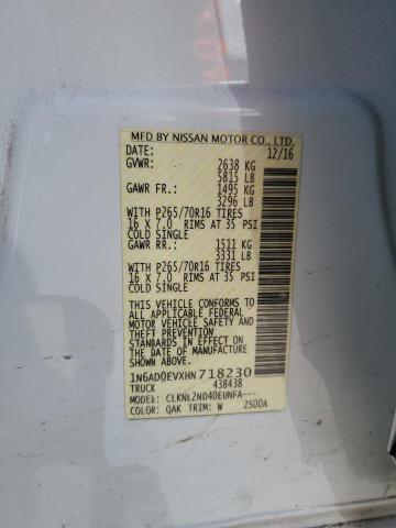 2017 NISSAN FRONTIER S - 1N6AD0EVXHN718230