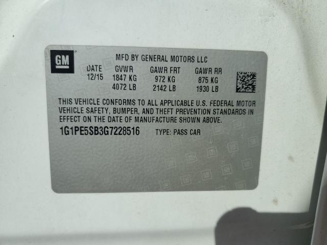 2016 CHEVROLET CRUZE LIMI 1G1PE5SB3G7228516
