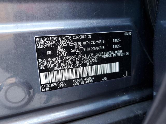 2021 TOYOTA VENZA LE JTEAAAAH8MJ012873