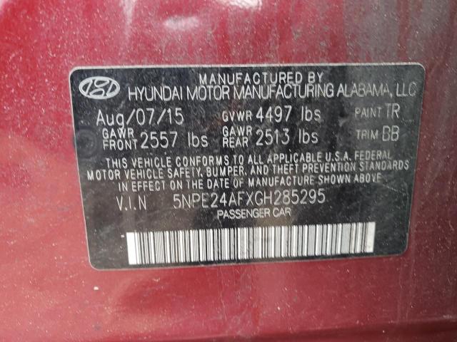 2016 HYUNDAI SONATA SE 5NPE24AFXGH285295