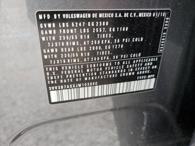 2018 VOLKSWAGEN TIGUAN SE - 3VV3B7AXXJM103860