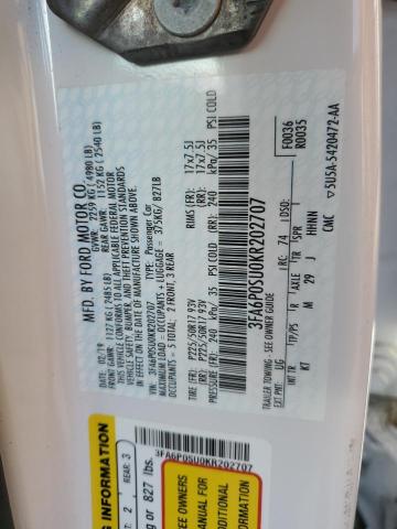 2019 FORD FUSION TIT - 3FA6P0SU0KR202707