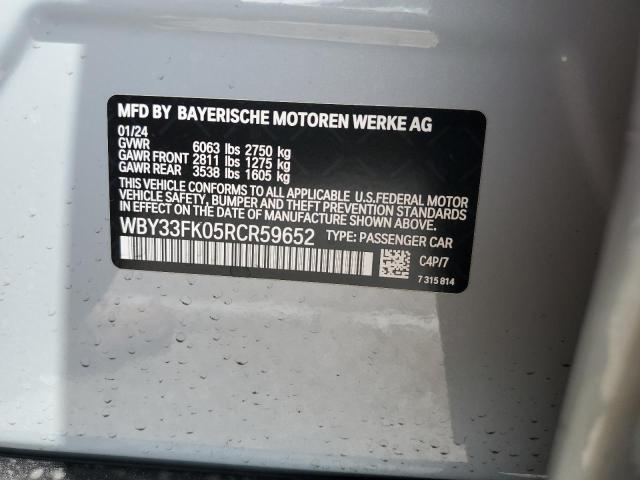 2024 BMW I5 EDRIVE WBY33FK05RCR59652