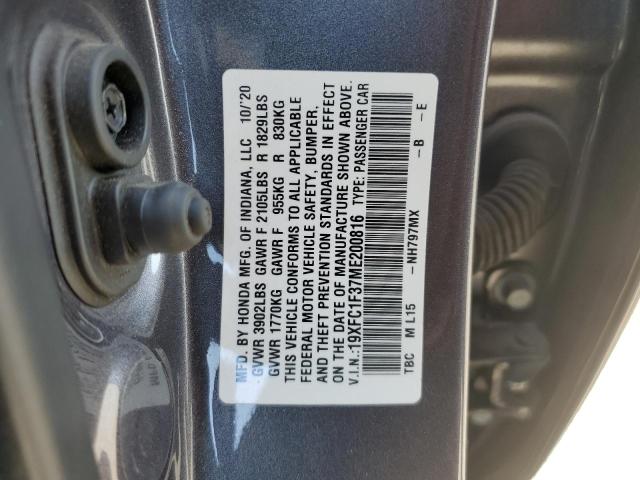2021 HONDA CIVIC EX - 19XFC1F37ME200816