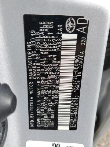 2019 TOYOTA COROLLA L - 2T1BURHE9KC242876