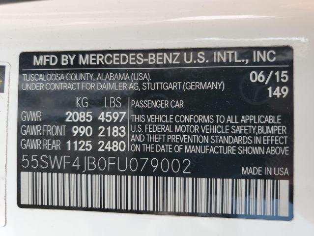 2015 MERCEDES-BENZ C 300 - 55SWF4JB0FU079002