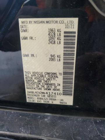 2021 NISSAN ALTIMA SR - 1N4BL4CV2MN417410