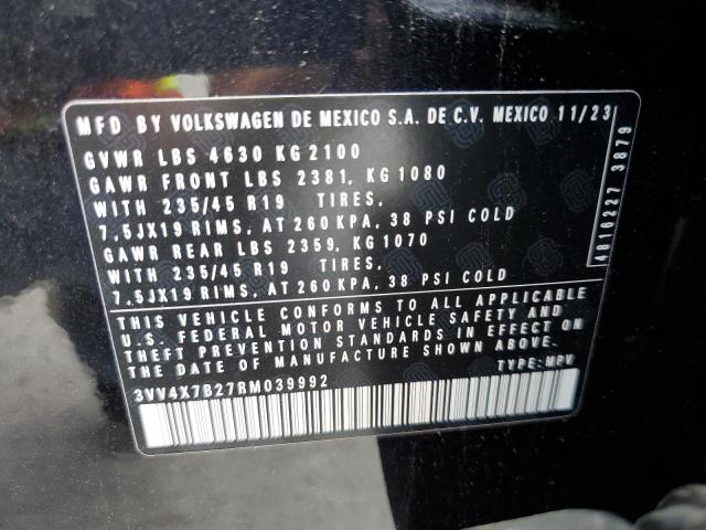 2024 VOLKSWAGEN TAOS SEL 3VV4X7B27RM039992