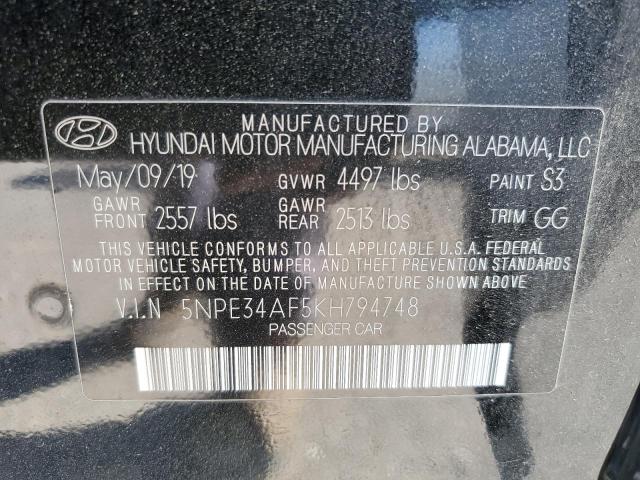 2019 HYUNDAI SONATA LIM - 5NPE34AF5KH794748