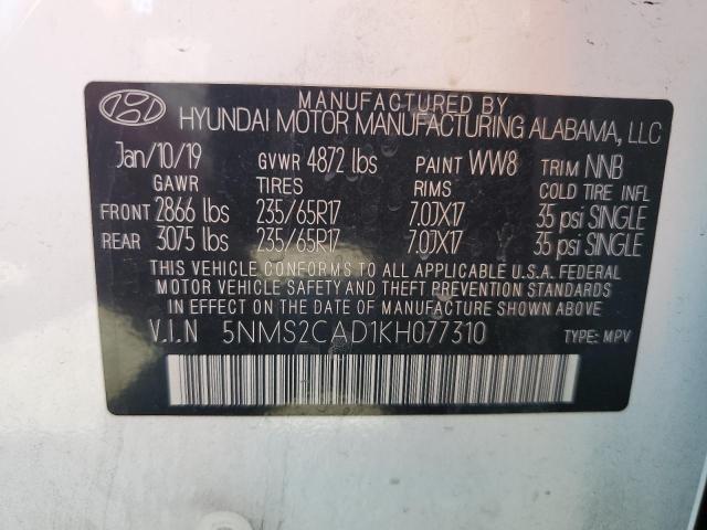 2019 HYUNDAI SANTA FE S - 5NMS2CAD1KH077310