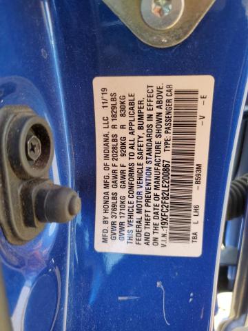 2020 HONDA CIVIC SPOR - 19XFC2F82LE200867