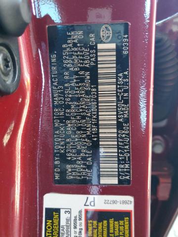 4T1BF1FKXDU670381 2013 TOYOTA CAMRY