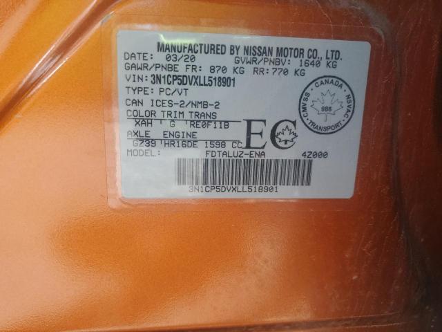 2020 NISSAN KICKS SR - 3N1CP5DVXLL518901