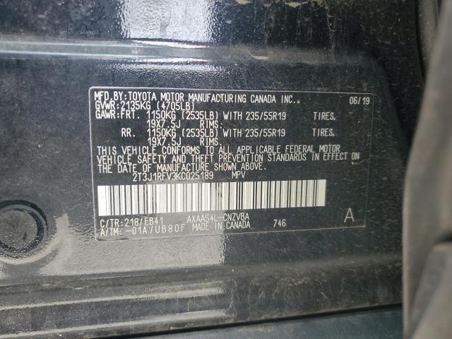 2019 TOYOTA RAV4 ADVEN - 2T3J1RFV3KC025189