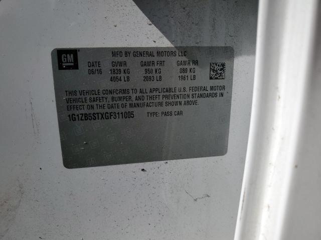 2016 CHEVROLET MALIBU LS 1G1ZB5STXGF311005