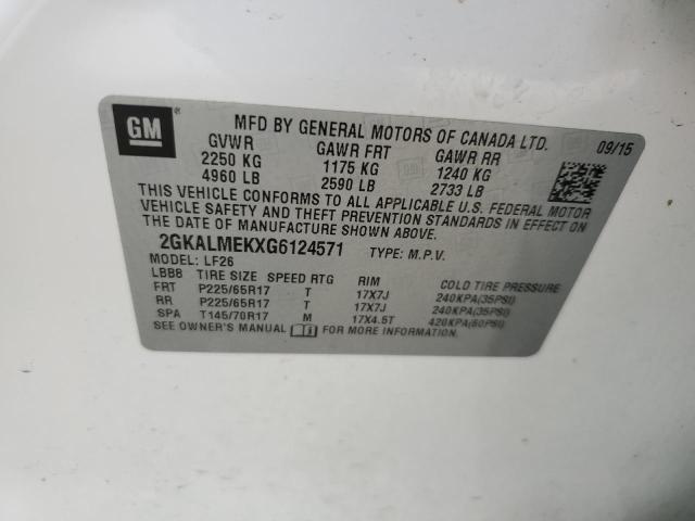 2016 GMC TERRAIN SL - 2GKALMEKXG6124571