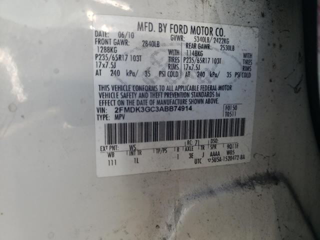 2010 FORD EDGE SE - 2FMDK3GC3ABB74914