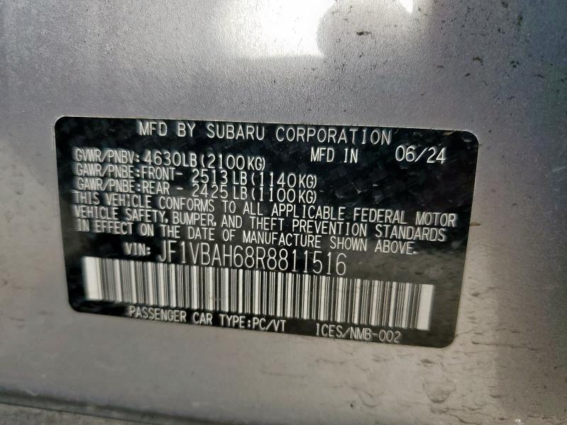 2024 SUBARU WRX PREMIU JF1VBAH68R8811516