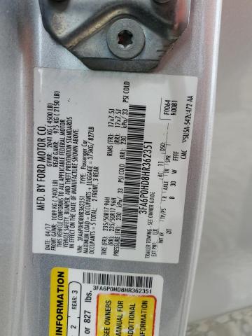 2017 FORD FUSION SE - 3FA6P0HD8HR362351