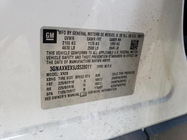 2018 CHEVROLET EQUINOX LT - 3GNAXKEX9JS528011