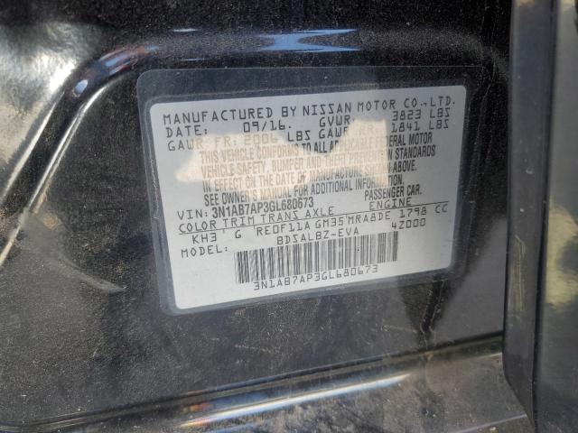 2016 NISSAN SENTRA S - 3N1AB7AP3GL680673