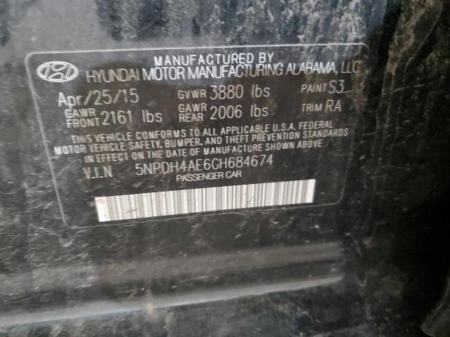 2016 HYUNDAI ELANTRA SE - 5NPDH4AE6GH684674