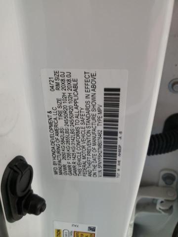 2021 HONDA PILOT SE 5FNYF6H27MB076462