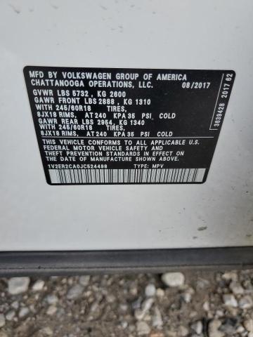 2018 VOLKSWAGEN ATLAS SEL - 1V2ER2CA0JC524498