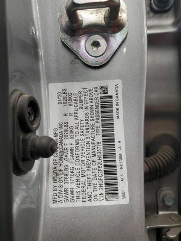 2020 HONDA CIVIC LX 2HGFC2F62LH535776