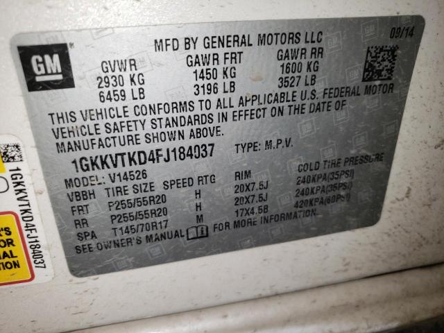 2015 GMC ACADIA DEN 1GKKVTKD4FJ184037