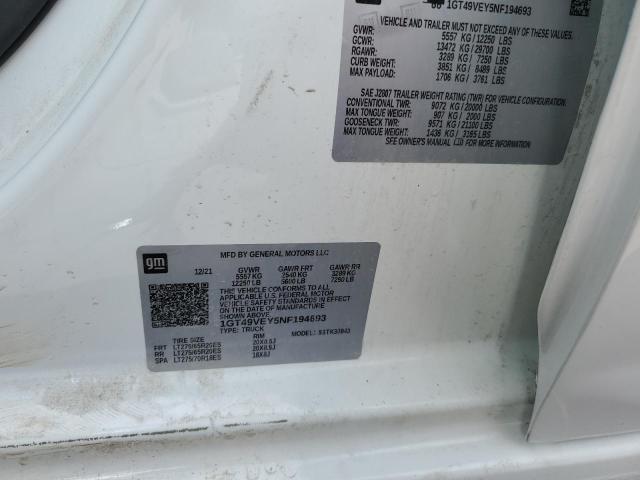2022 GMC SIERRA K35 1GT49VEY5NF194693