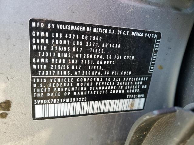 2023 VOLKSWAGEN TAOS S - 3VVDX7B21PM351223