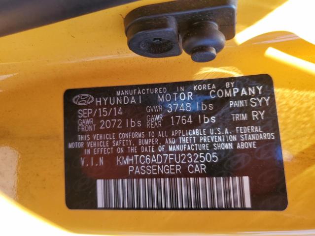 2015 HYUNDAI VELOSTER - KMHTC6AD7FU232505