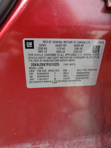 2015 GMC TERRAIN SL - 2GKALSEK7F6216255