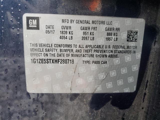 2017 CHEVROLET MALIBU LT - 1G1ZE5STXHF280718