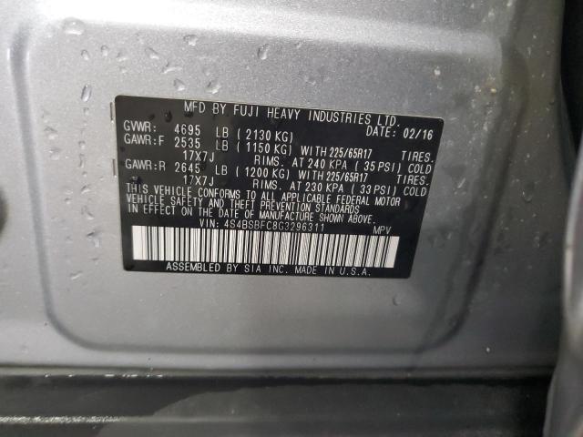 2016 SUBARU OUTBACK 2. - 4S4BSBFC8G3296311