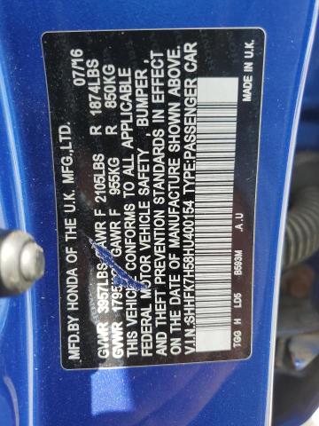 2017 HONDA CIVIC EX SHHFK7H58HU400154