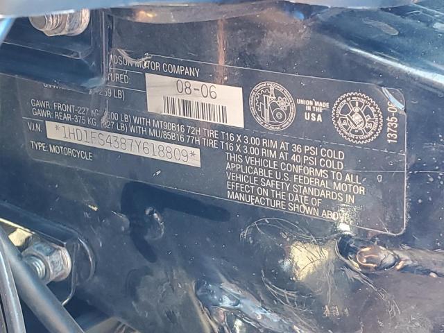 2007 HARLEY-DAVIDSON FLTR 1HD1FS4387Y618809