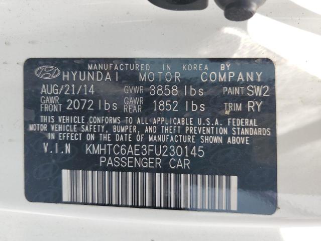 2015 HYUNDAI VELOSTER T KMHTC6AE3FU230145